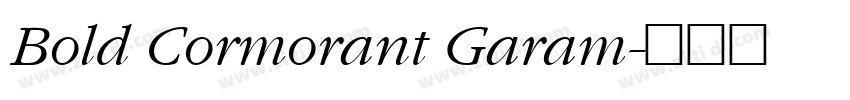 Bold Cormorant Garam字体转换